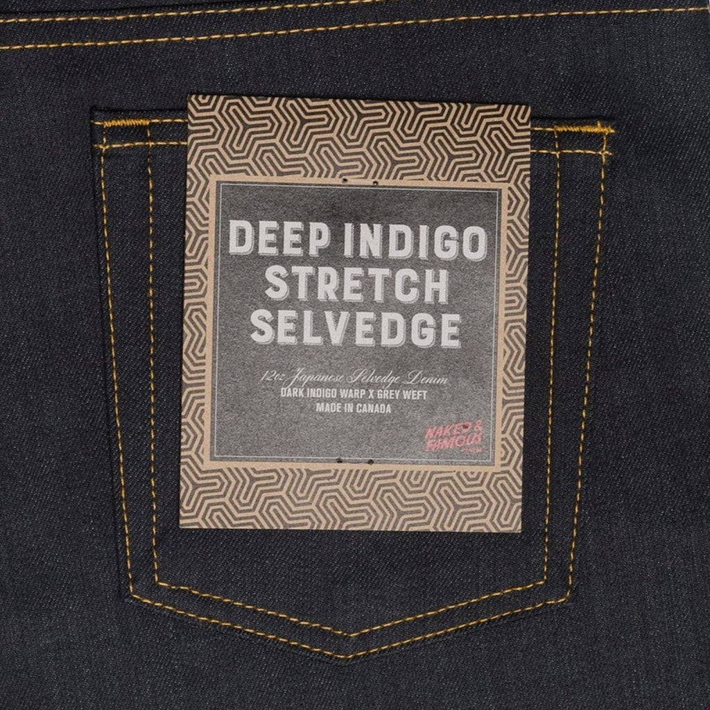Naked and Famous Denim Weird Guy Deep Indigo Stretch Selvedge - Indigo