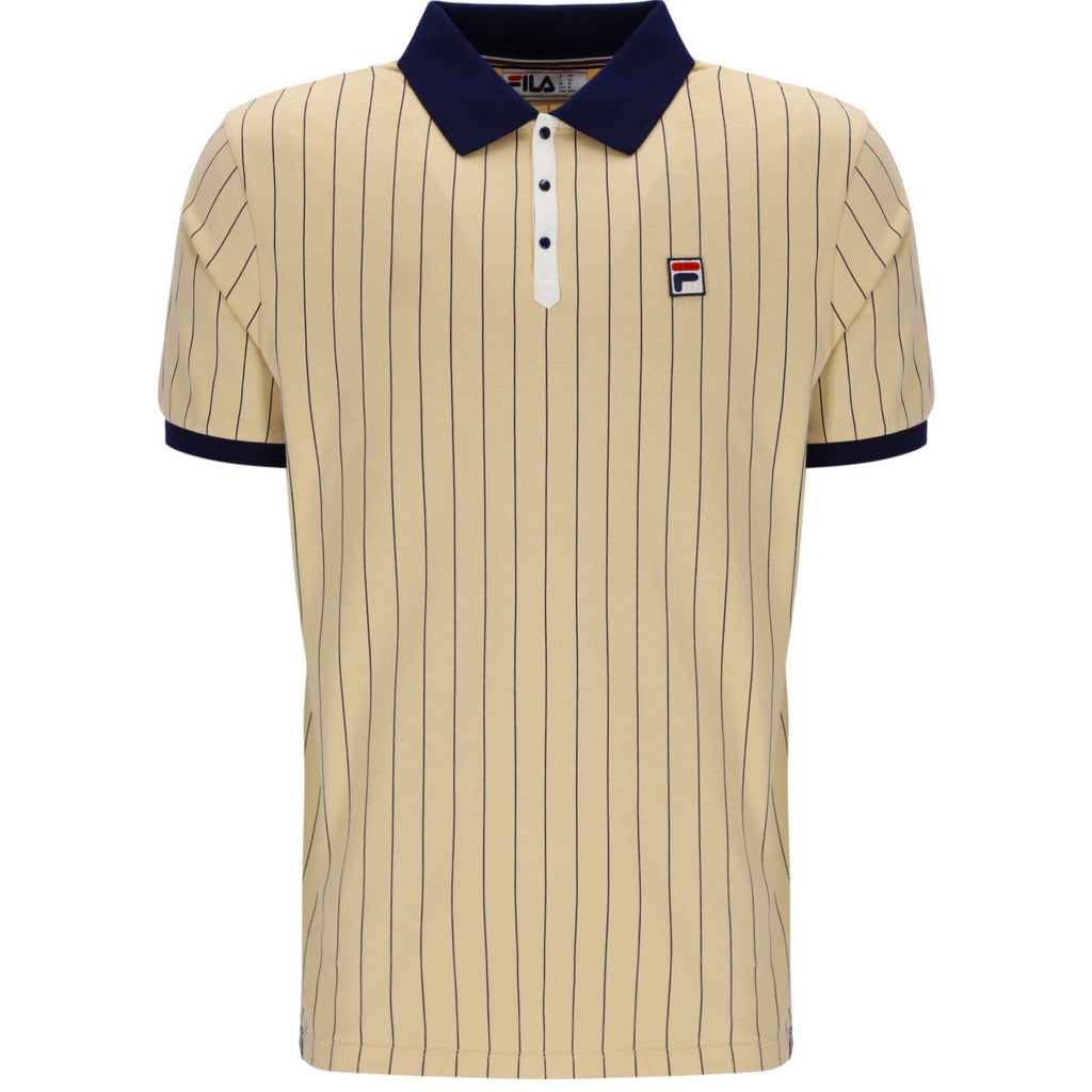 Fila Vintage BB1 Classic Vintage Striped Polo Shirt - Classic Beige