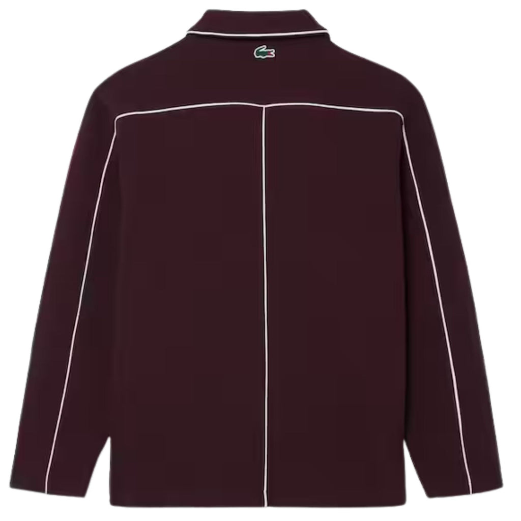 Lacoste Tennis Heritage Zipped Badge Accent Sweatshirt - Merlot
