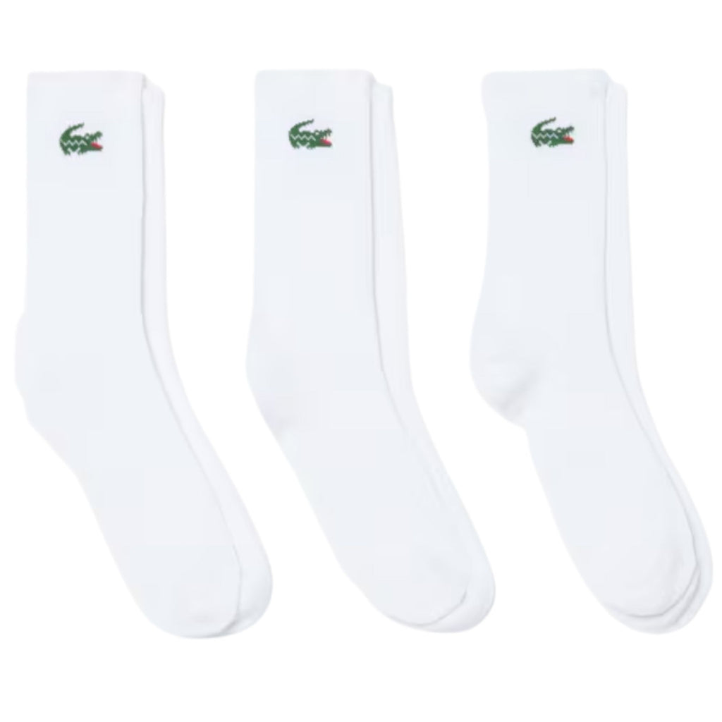 Lacoste 3-Pack Sport Socks - White
