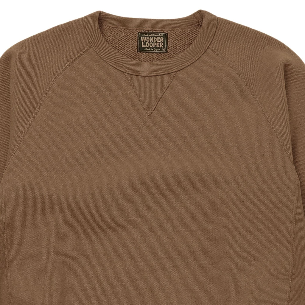 Wonder Looper Double Heavyweight Iron Mordant Foxfibre Pullover Crewneck - Brown