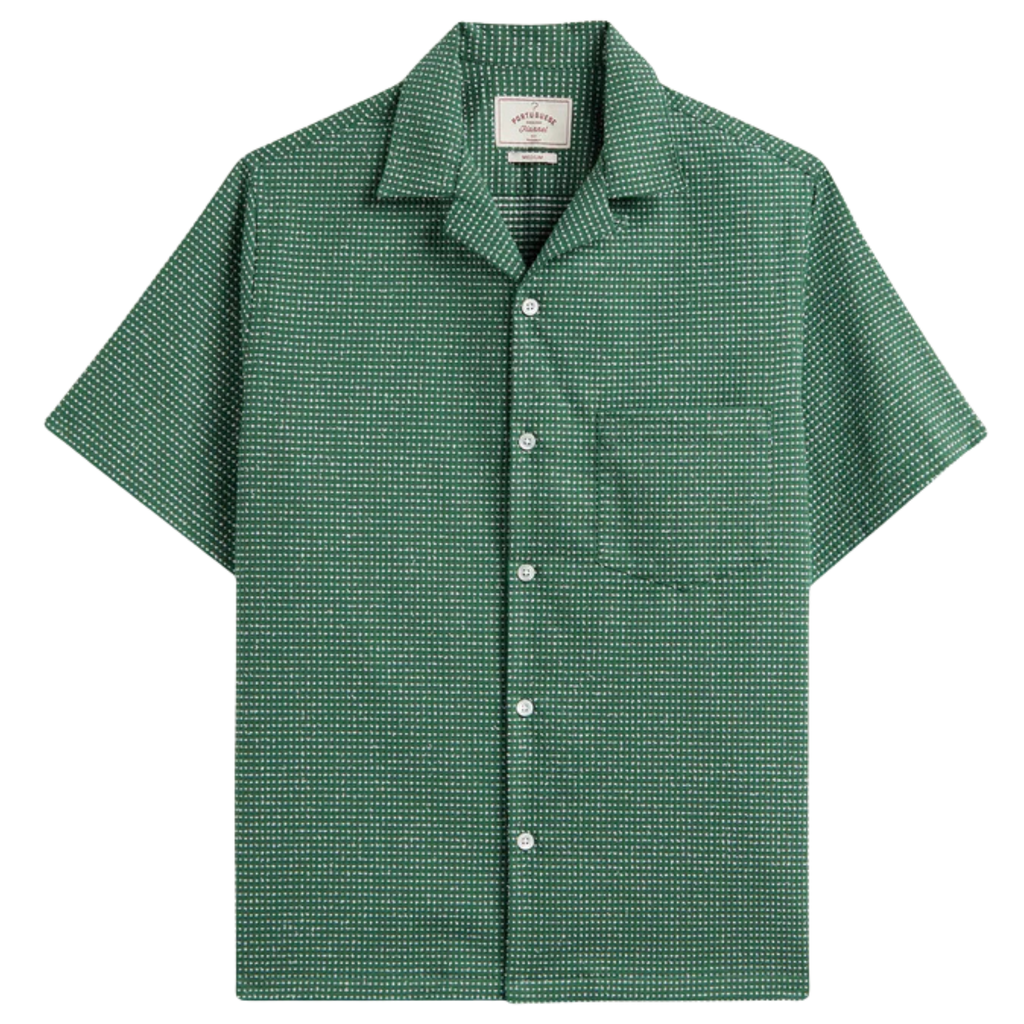 Portuguese Flannel Dots Shirt - Green