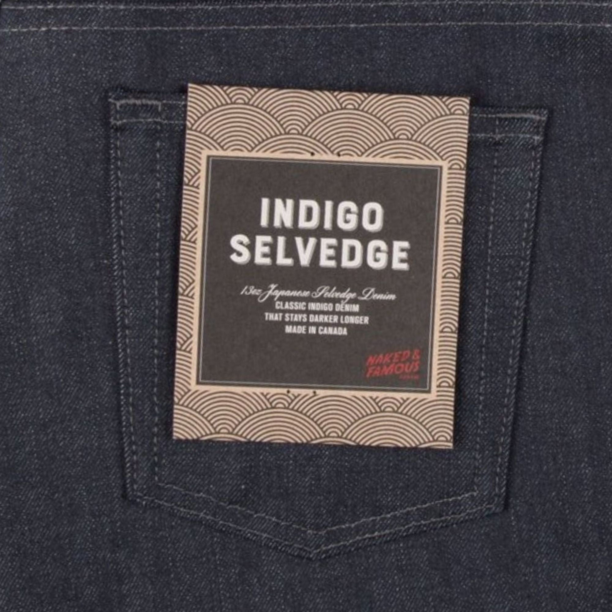 Naked and Famous Denim Weird Guy Indigo Selvedge - Indigo