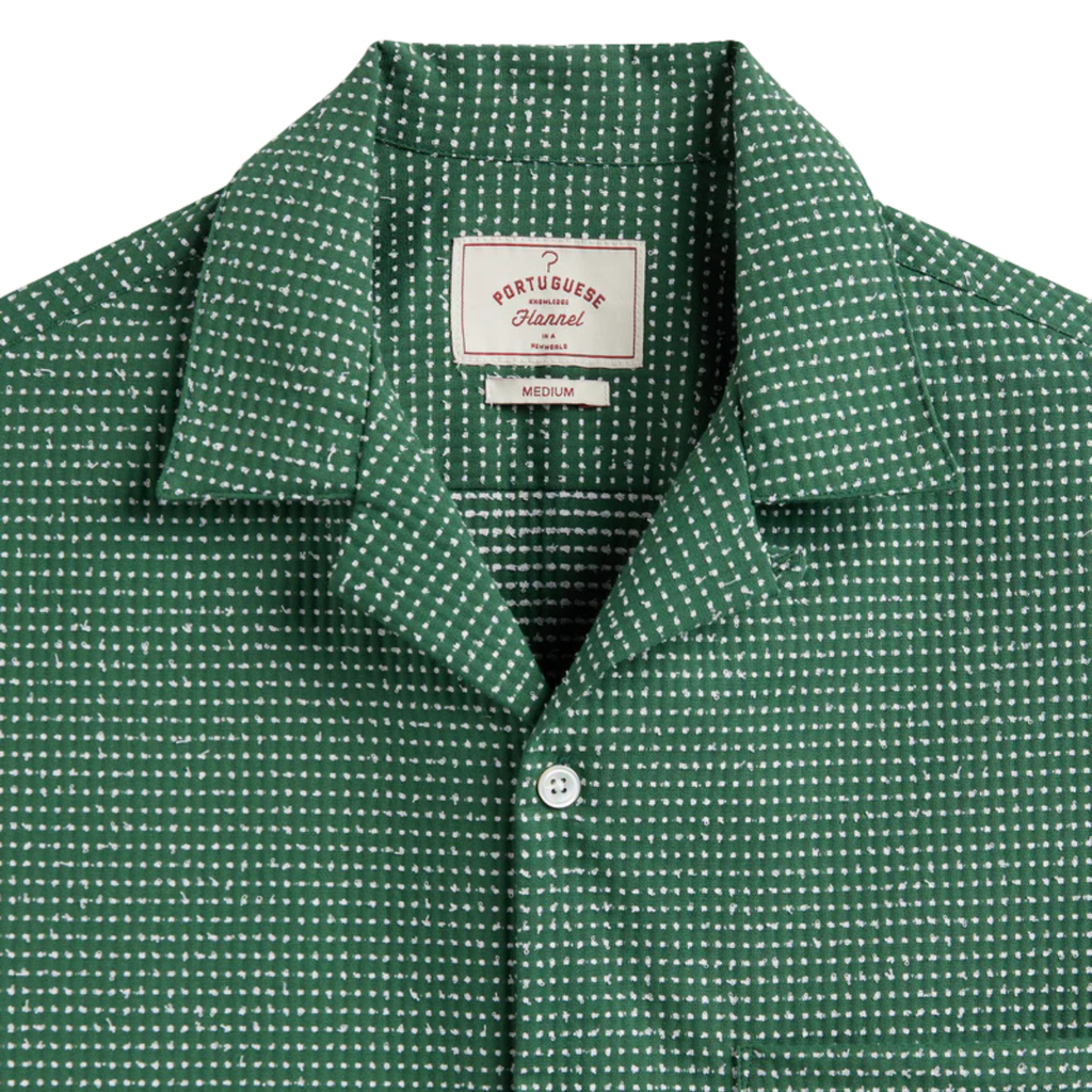 Portuguese Flannel Dots Shirt - Green