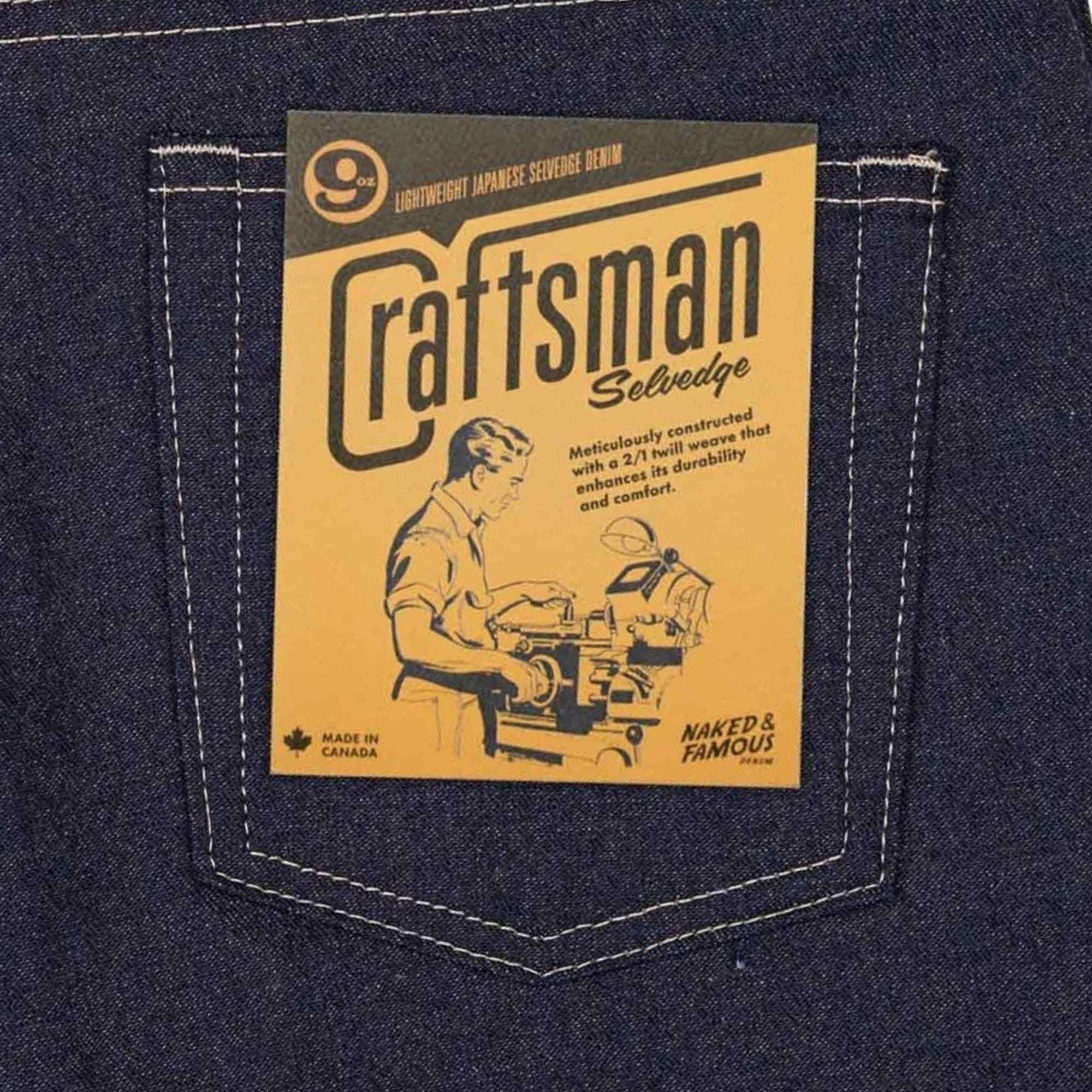 Naked and Famous Denim Weird Guy Craftsman Selvedge - Indigo