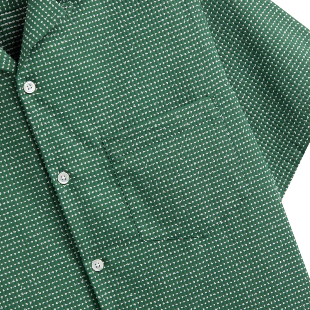 Portuguese Flannel Dots Shirt - Green