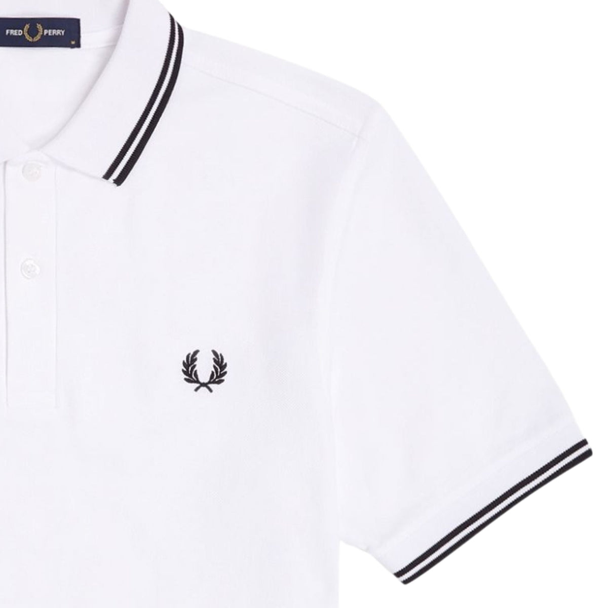 Fred Perry M3600 Twin Tipped Polo Shirt - White