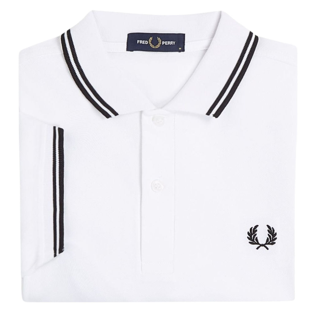 Fred Perry M3600 Twin Tipped Polo Shirt - White