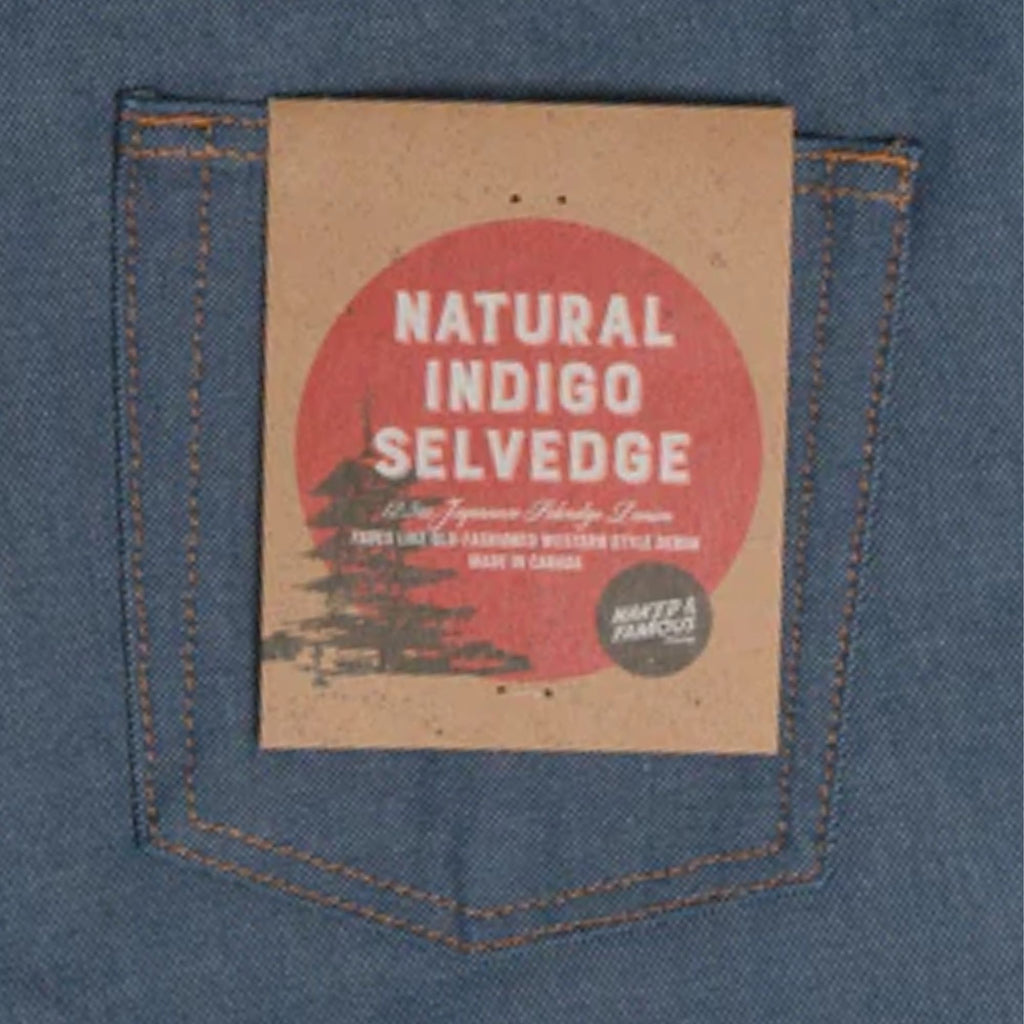 Naked and Famous Denim Weird Guy Natural Indigo Selvedge - Indigo