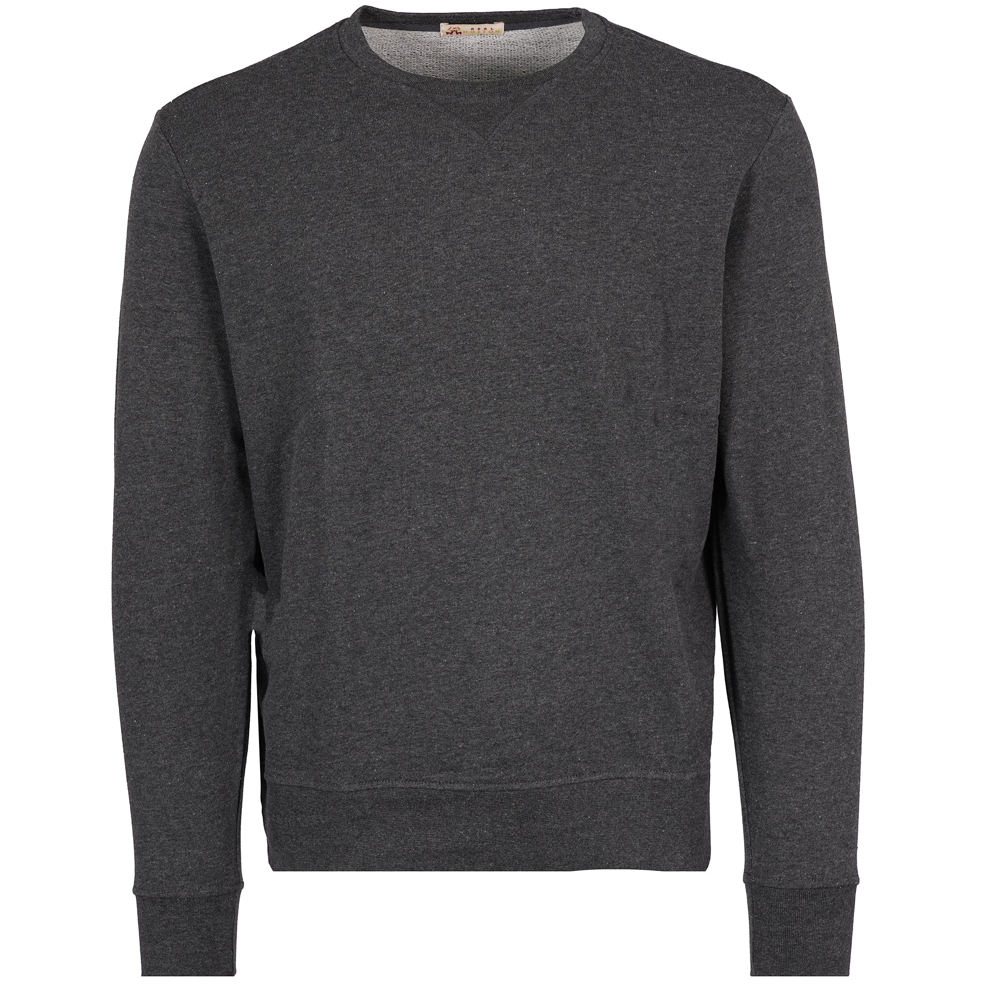 Real Hoxton Loopback Cotton Sweatshirt - Charcoal