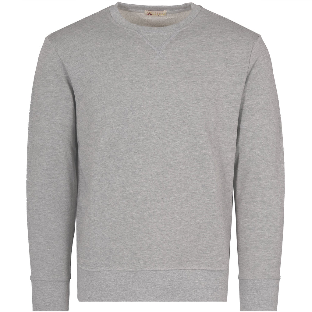 Real Hoxton Loopback Cotton Sweatshirt - Heather Grey