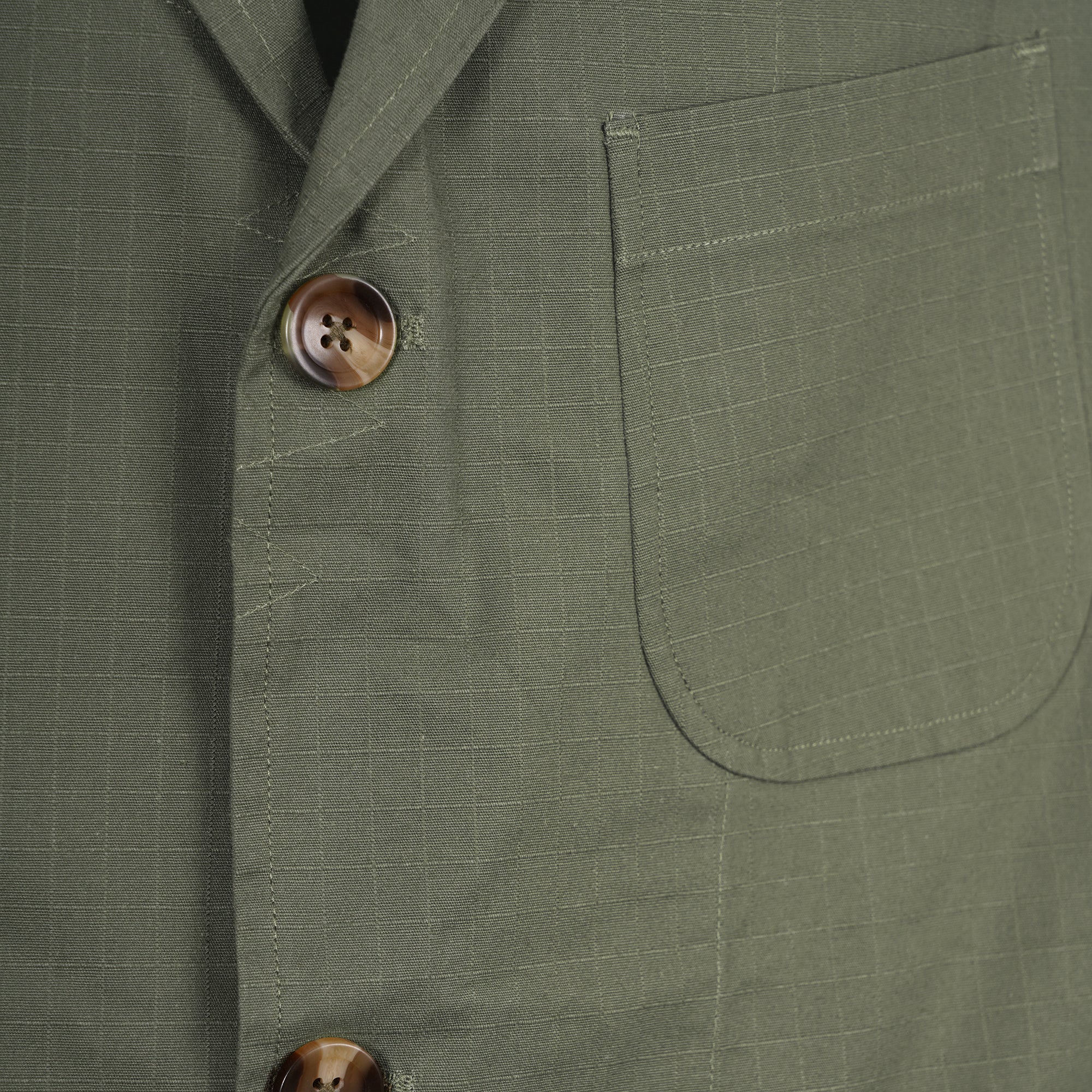 Real Hoxton Ripstop Engineer Jacket - Khaki Green