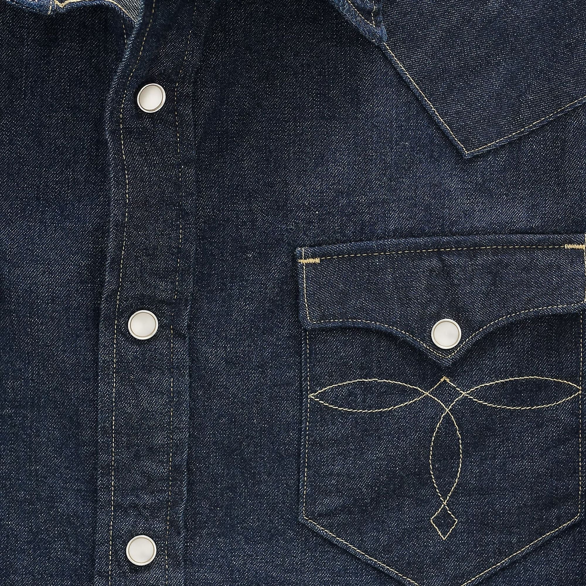 RRL by Ralph Lauren Slim Fit Denim Western Shirt - Rinse