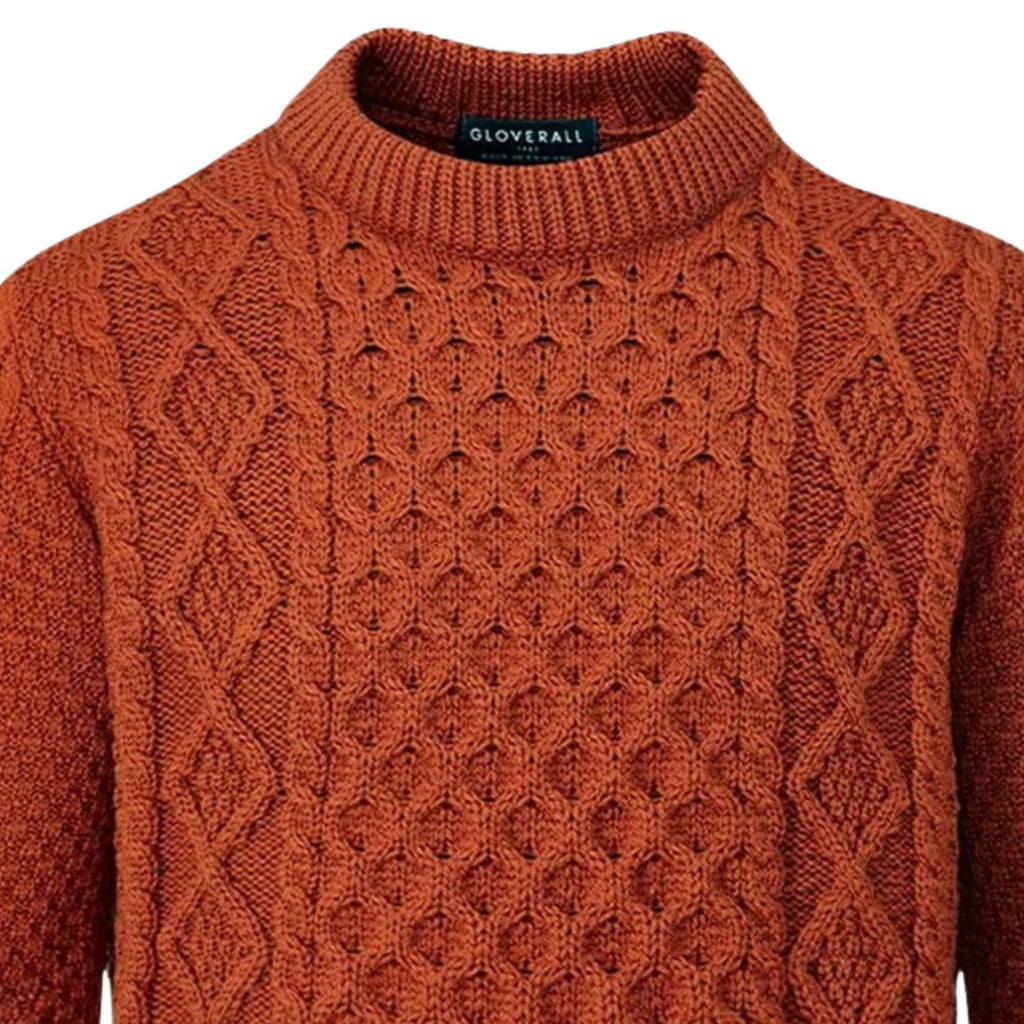 Gloverall Aran Jumper - Burnt Orange