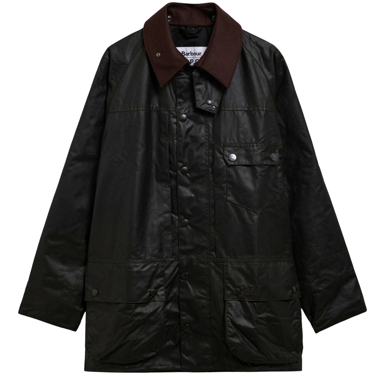 Barbour x APC Beaufort Wax Jacket - Dark Sage