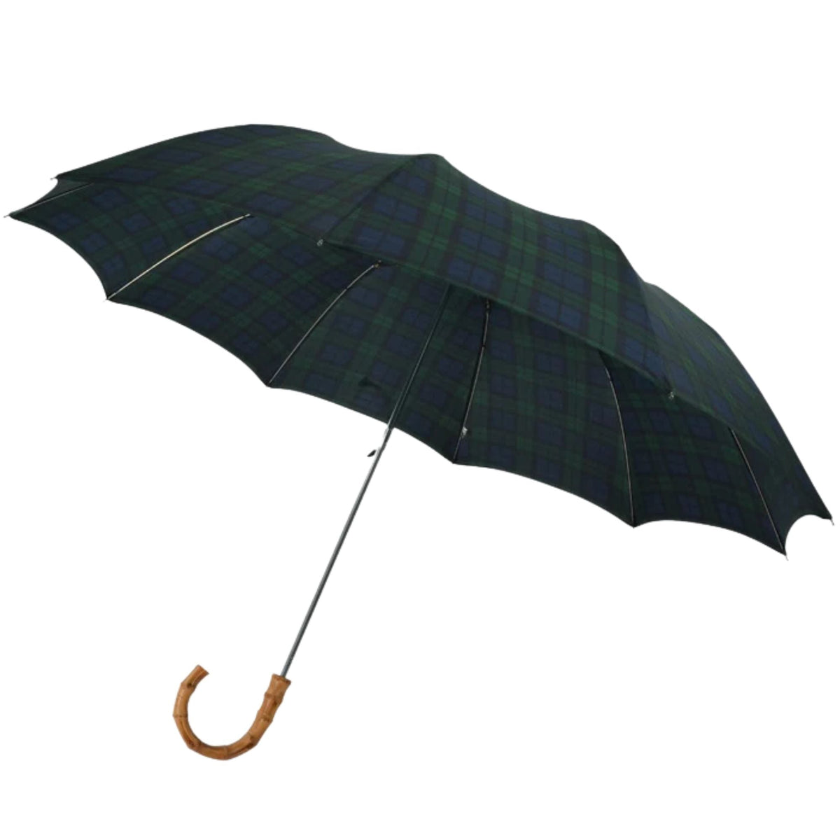 Fox Umbrellas TEL4 Whangee Crook Umbrella - Blackwatch