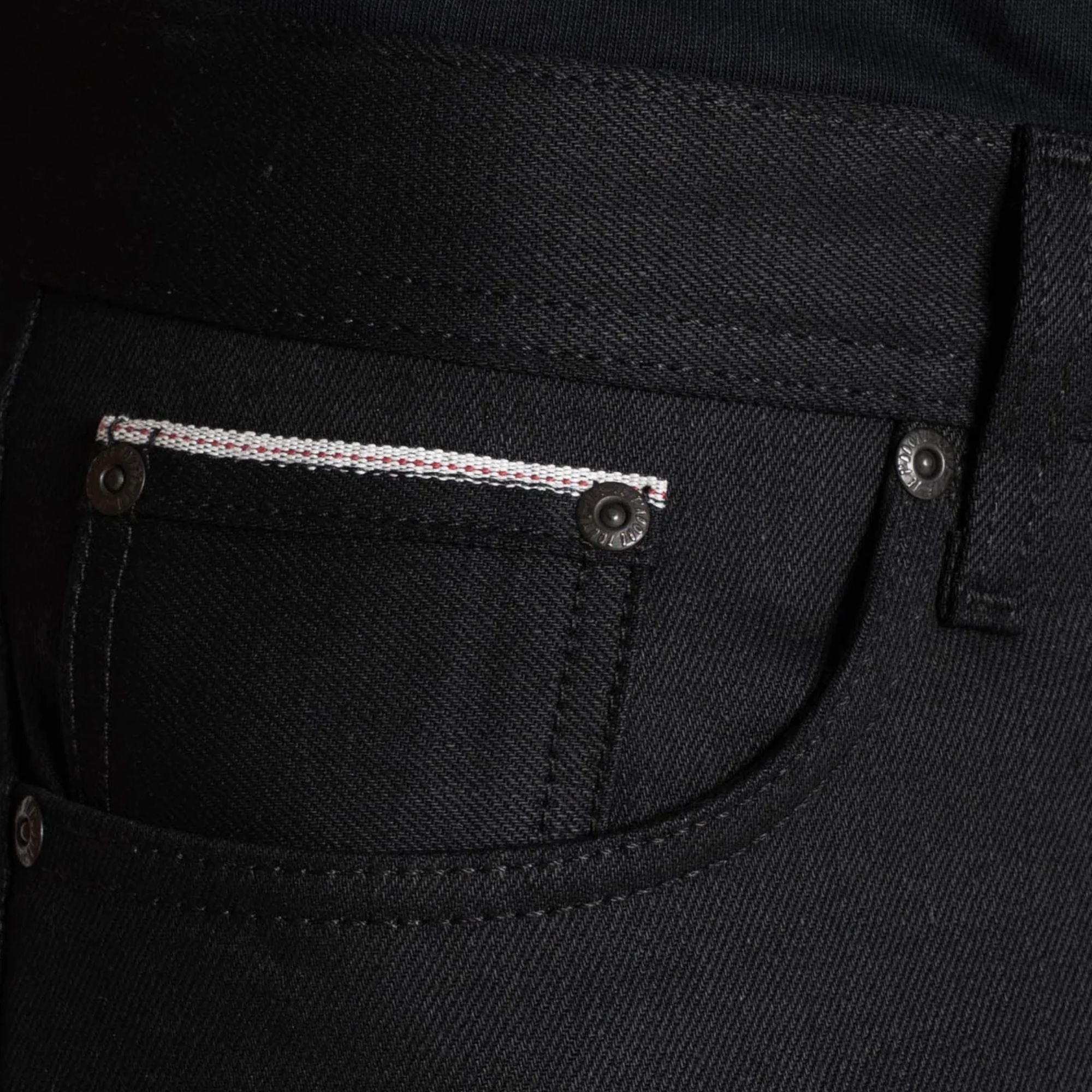 Naked and Famous Denim Weird Guy Cobra Stretch Selvedge - Black