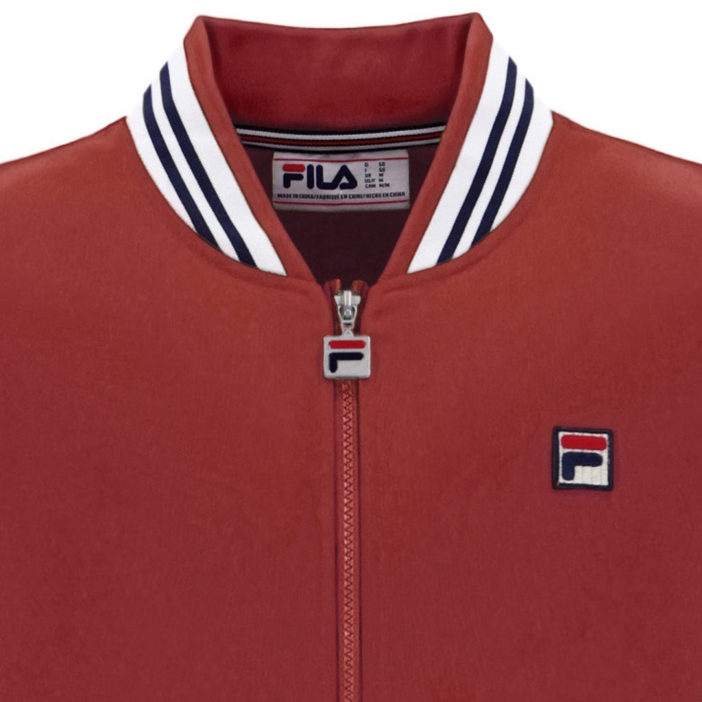 Fila Vintage Settanta Baseball Track Top - Garnet