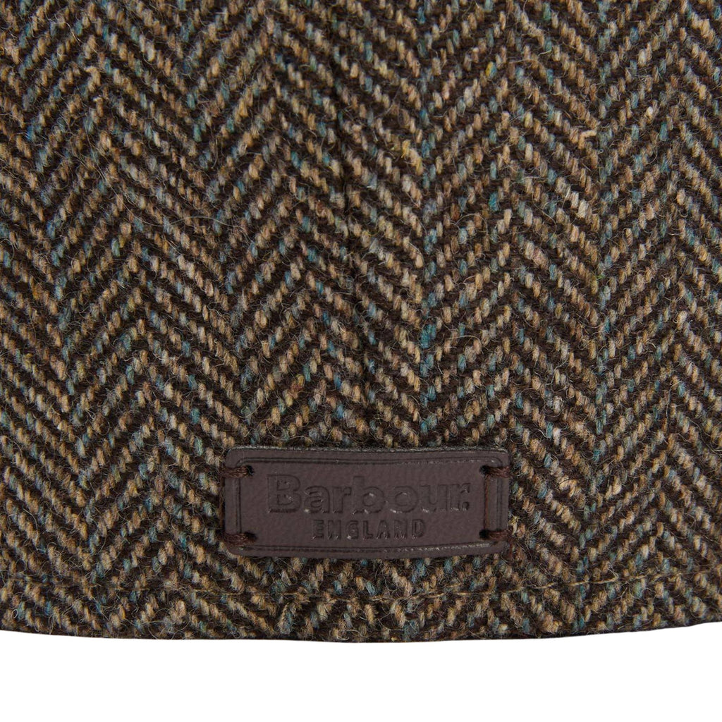 Barbour Fyne Tweed Baker Boy Cap - Brown