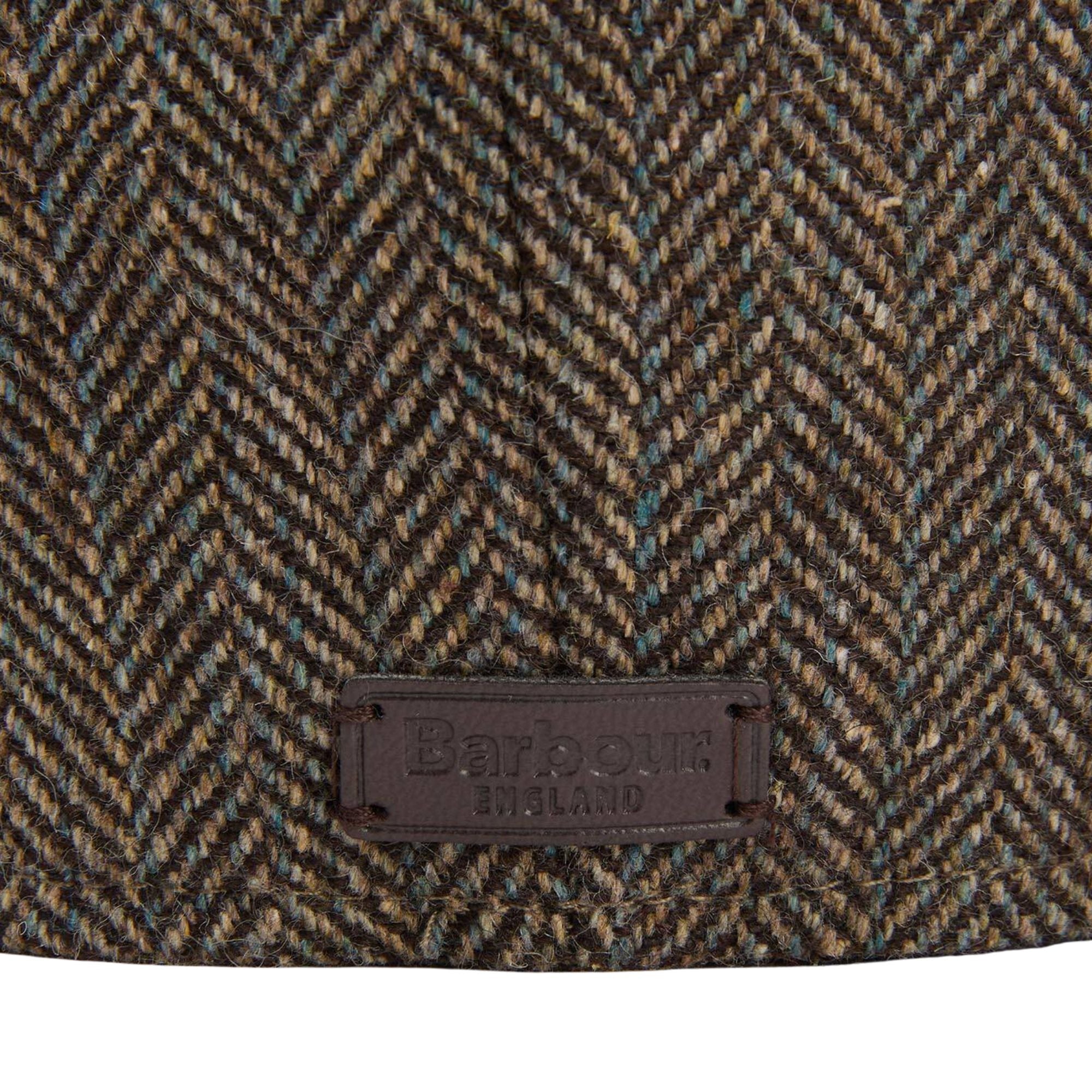 Barbour Fyne Tweed Baker Boy Cap - Brown
