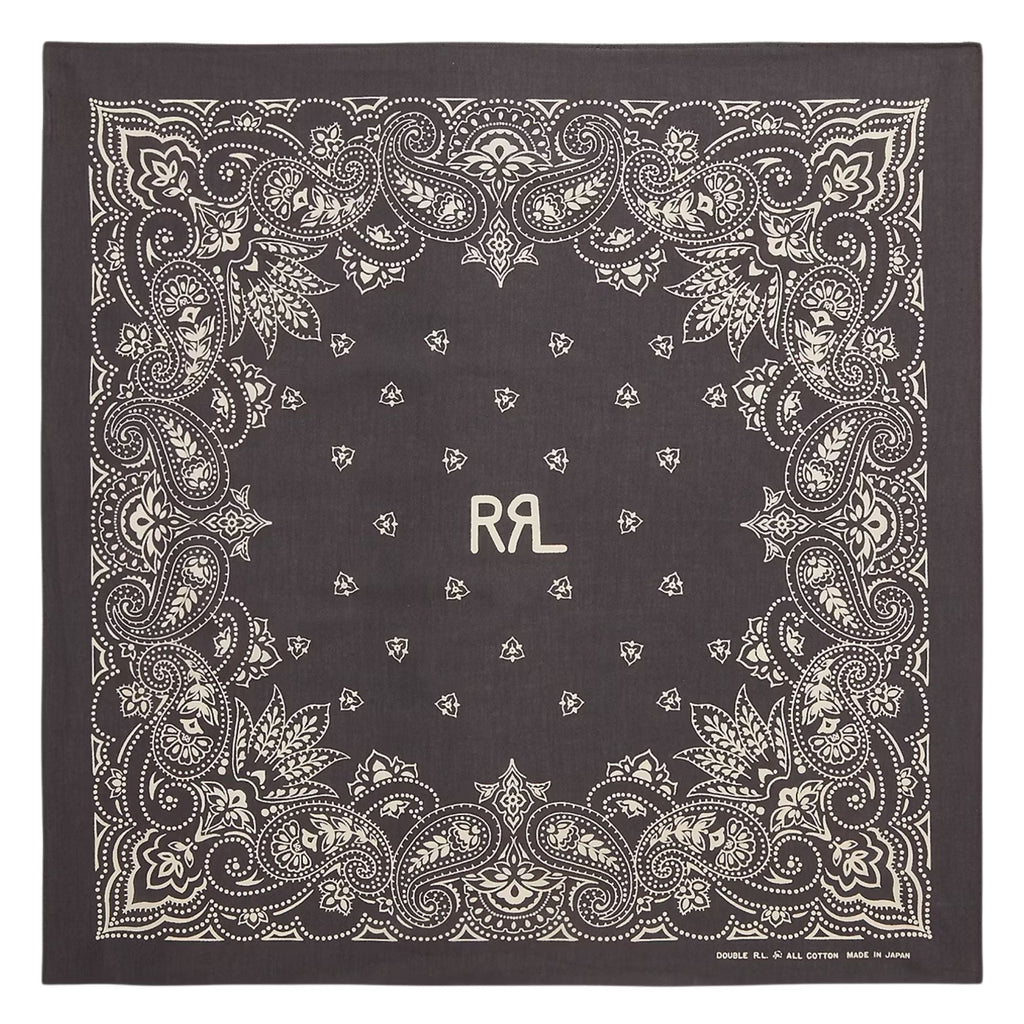 RRL by Ralph Lauren Ranch Logo Bandanna - Brown/Cream