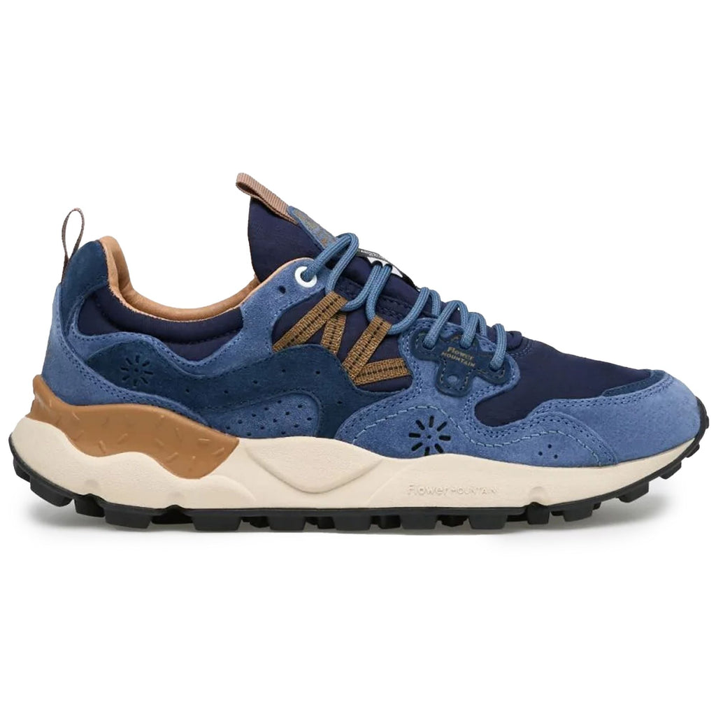 Flower Mountain Yamano 3 Man Trainers - Navy/Blue/Brown