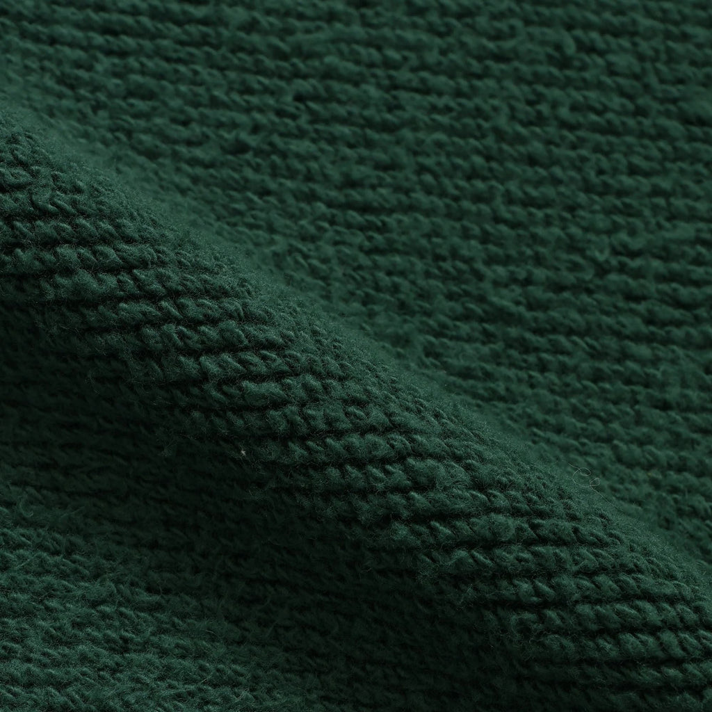 Wonder Looper Double Heavyweight French Terry Pullover Crewneck - Racing Green