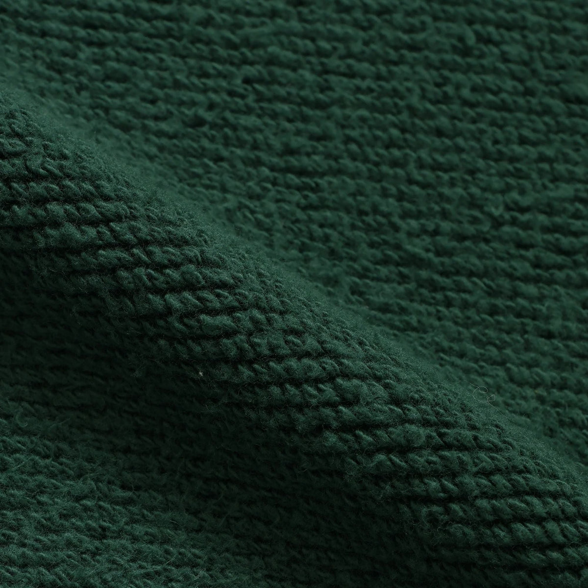Wonder Looper Double Heavyweight French Terry Pullover Crewneck - Racing Green