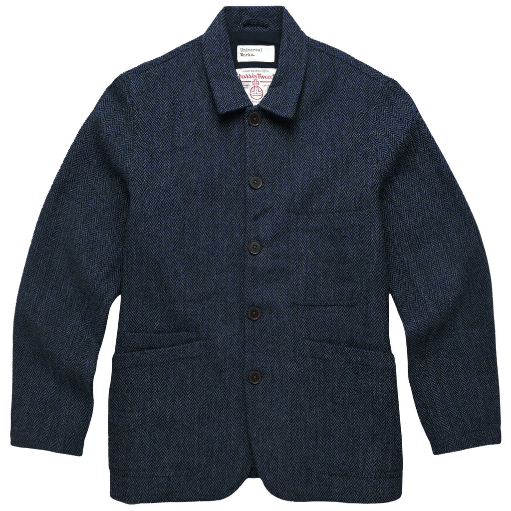 Universal Works Harris Tweed OG Bakers Jacket - Blue/Black