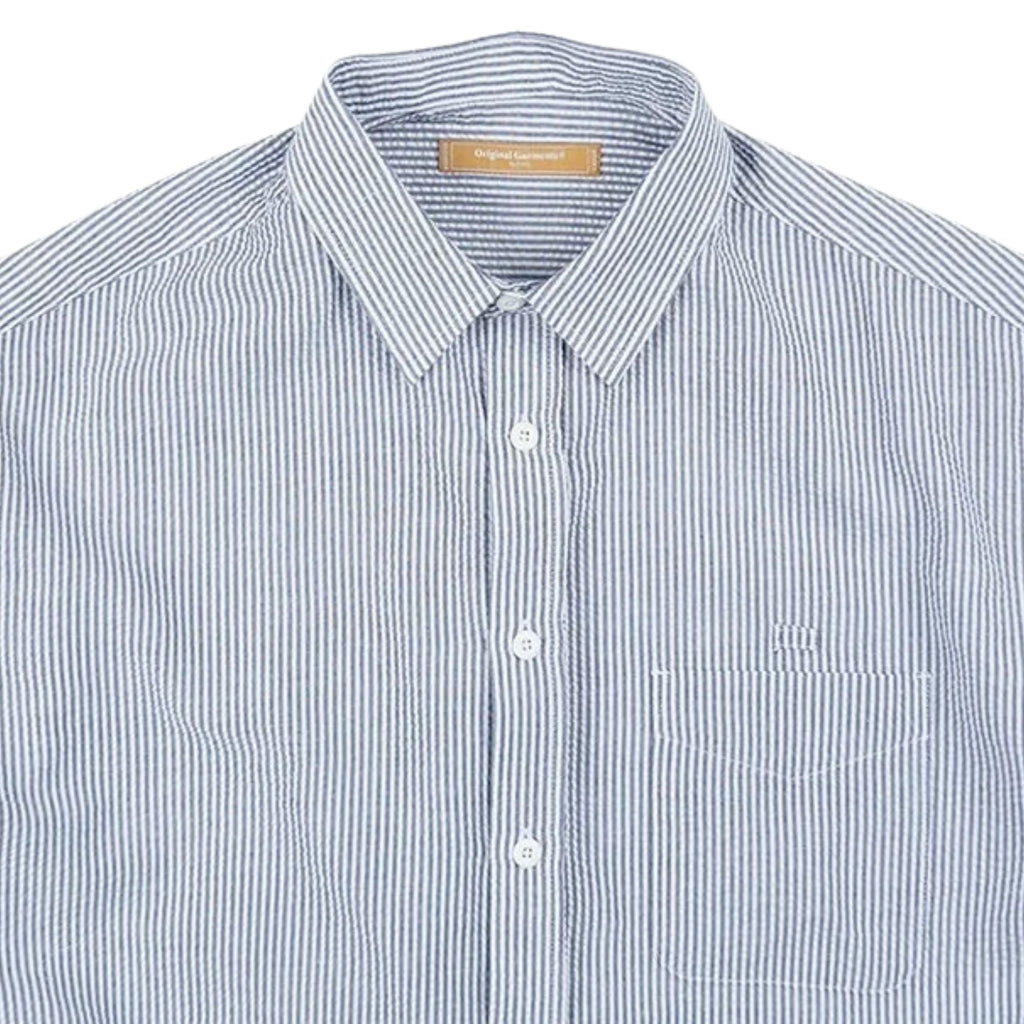 FrizmWORKS OG Stripe Seersucker Shirt - Blue