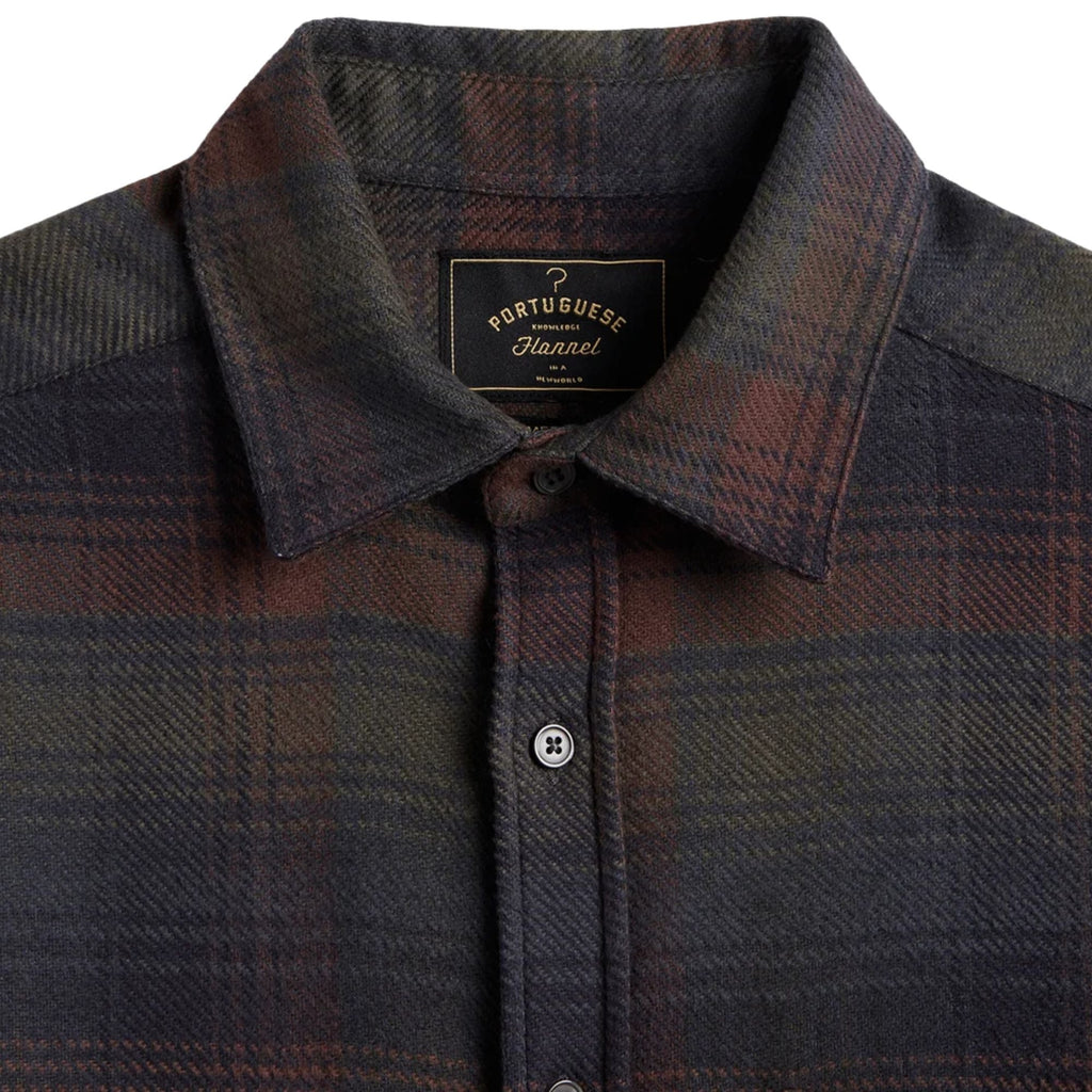 Portuguese Flannel Old Pine Flannel Shirt - Forest Ombre