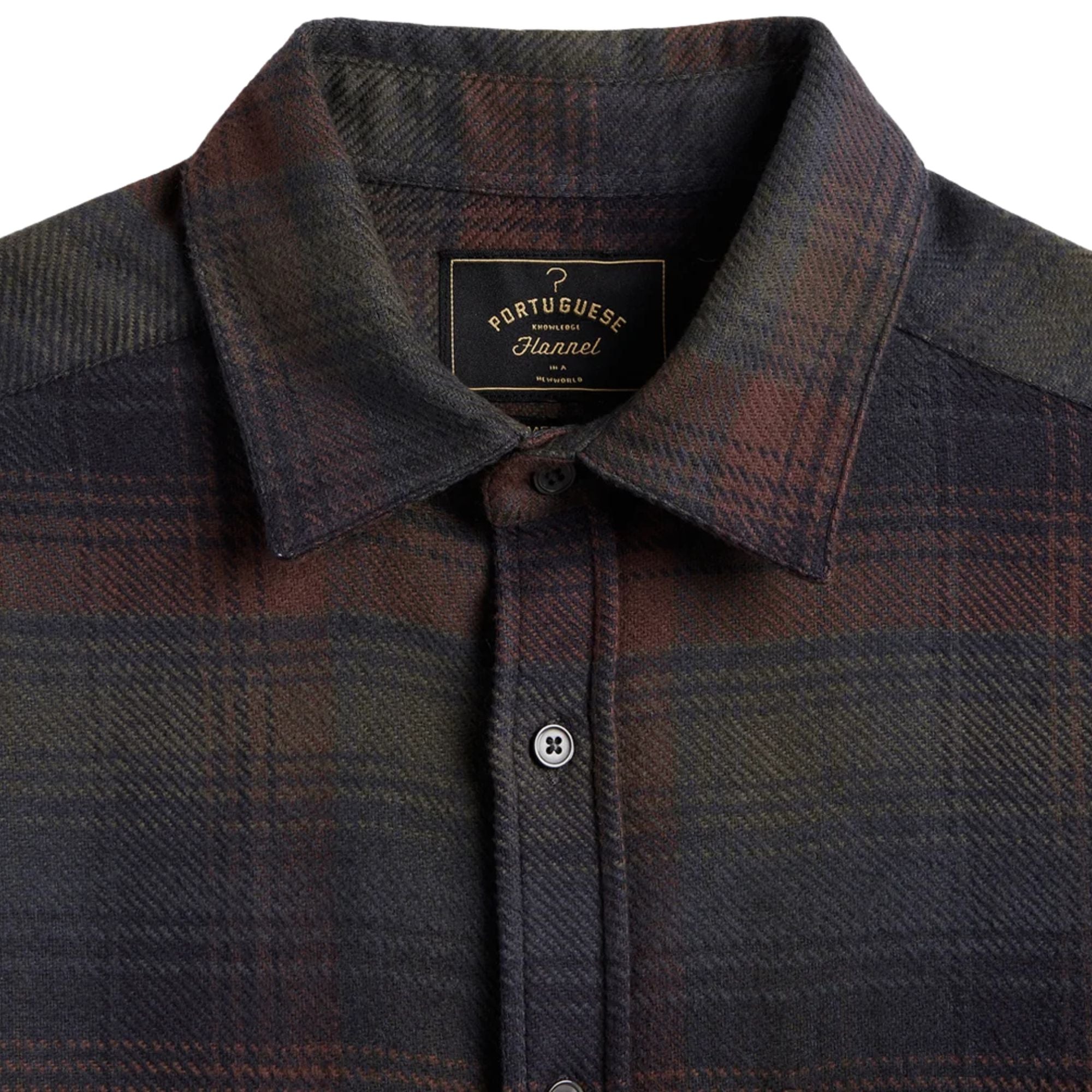 Portuguese Flannel Old Pine Flannel Shirt - Forest Ombre