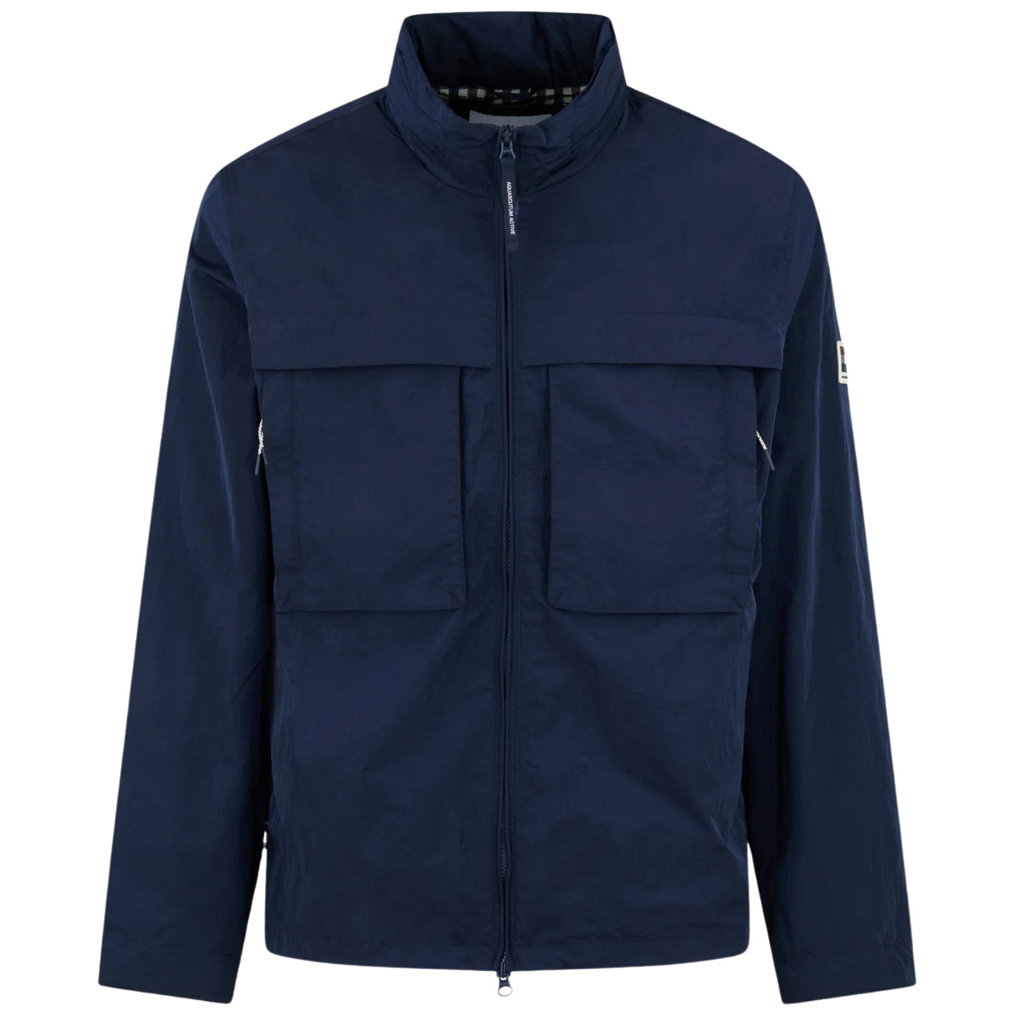 Lamina Mock Neck Jacket - Navy