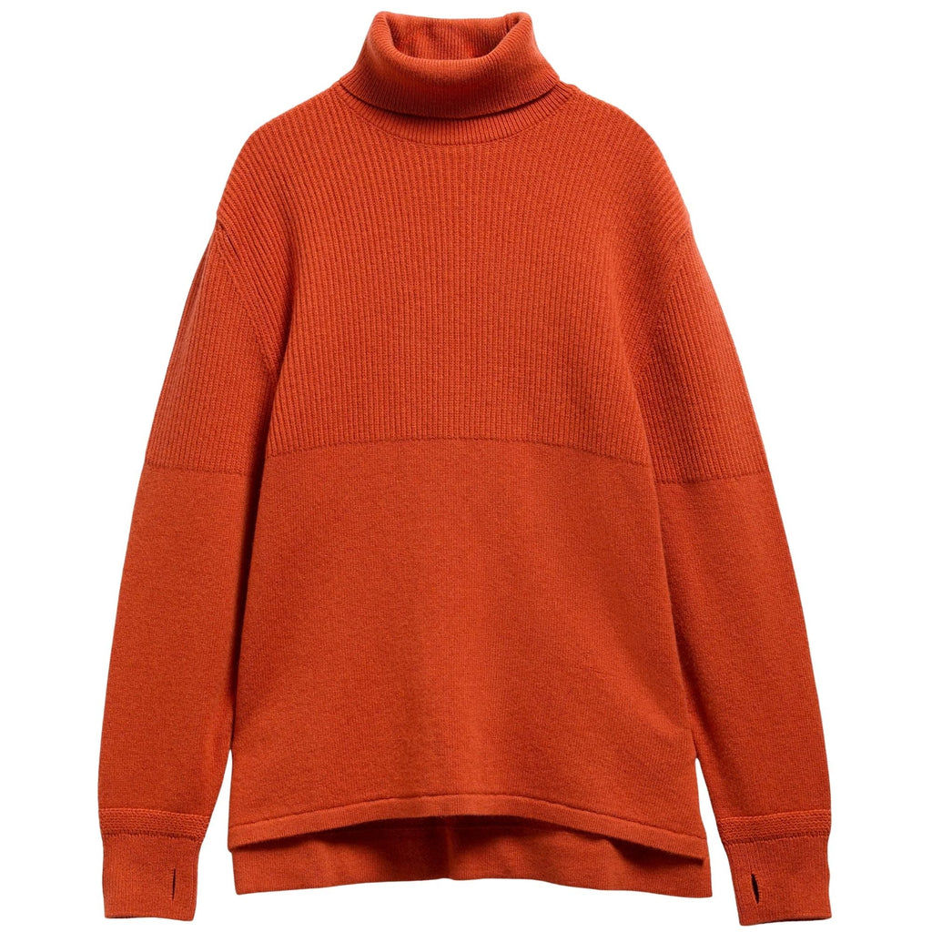 Barbour x Norbit Funnel Neck Jumper - Burnt Orange