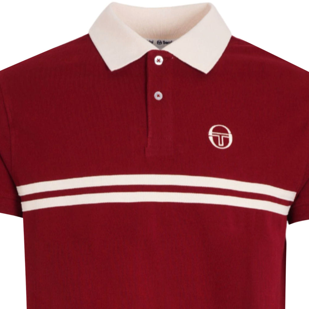 Sergio Tacchini x Stuarts Supermac Polo Shirt - Merlot/Buttercream