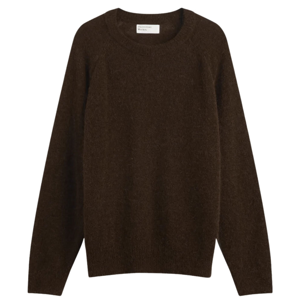 Universal Works Lyon Crew Alpaca Knit - Brown