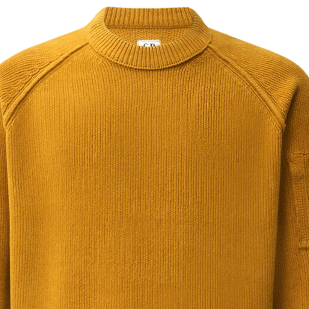 C.P Company Chienille Cotton Knitwear Crewneck Jumper - Buck Thorn Brown