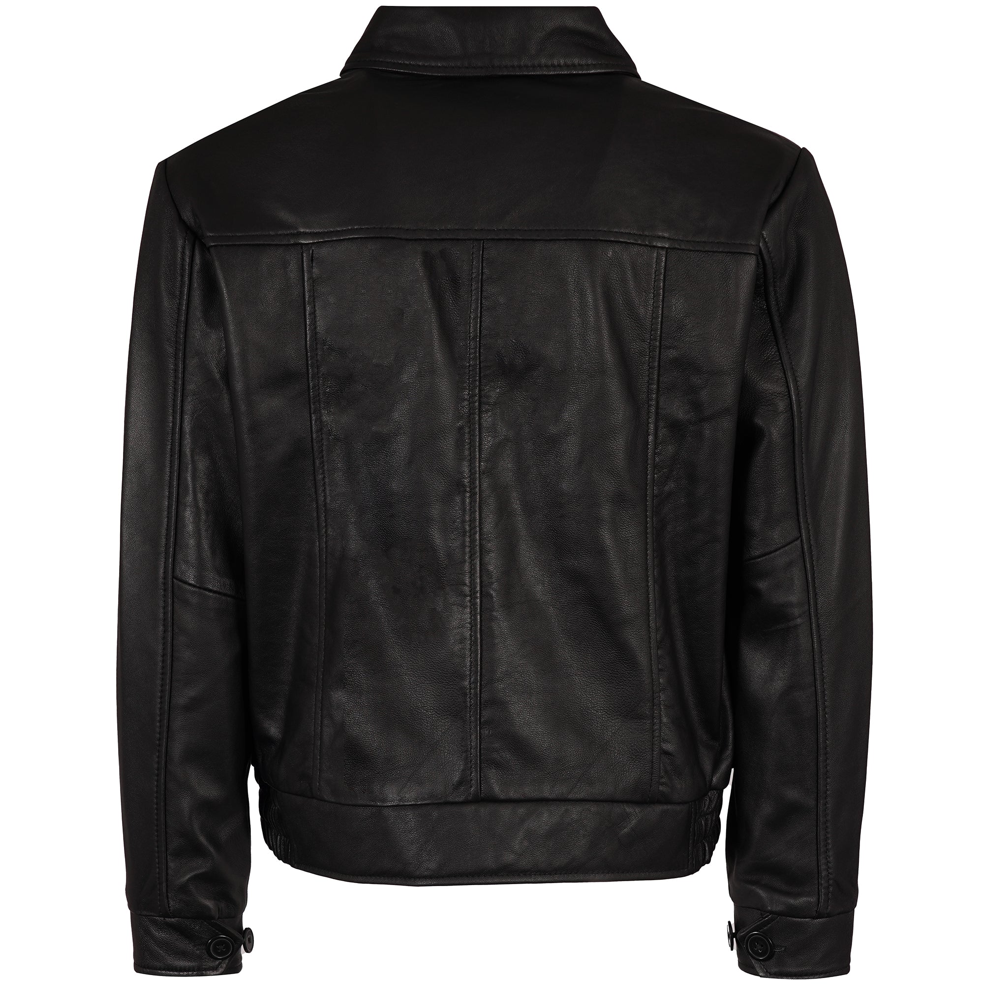 Real Hoxton Leather Gab Jacket - Black
