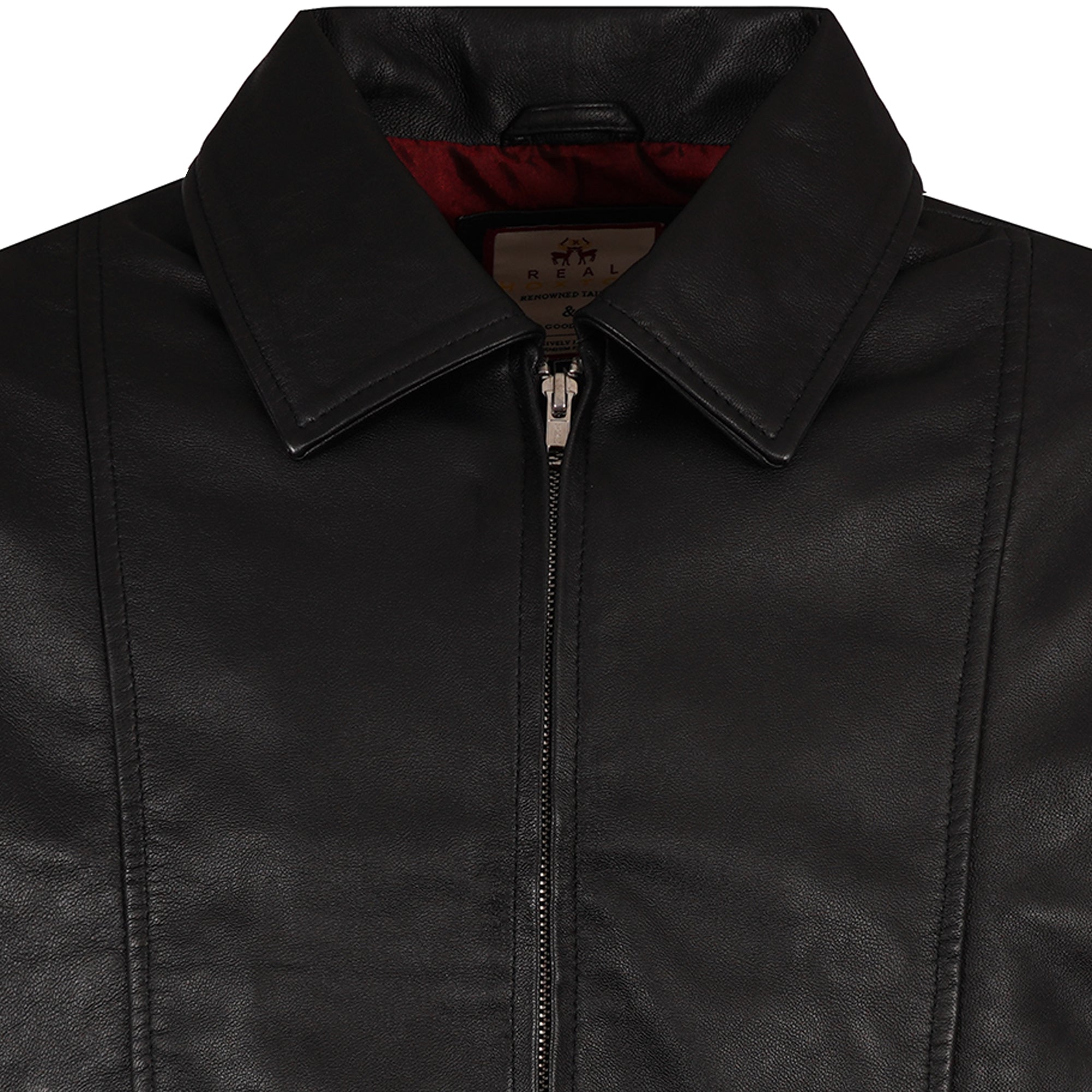 Real Hoxton Leather Gab Jacket - Black