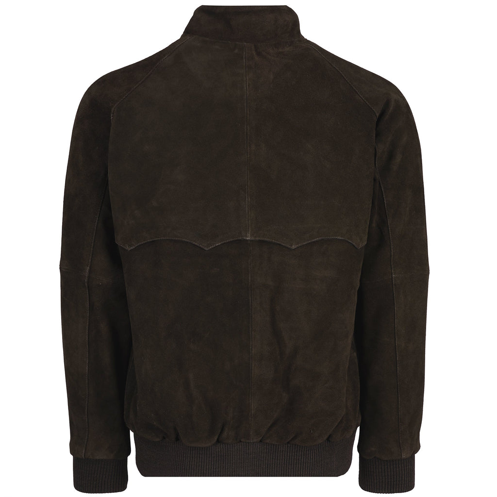 Real Hoxton Suede Harrington Jacket - Brown