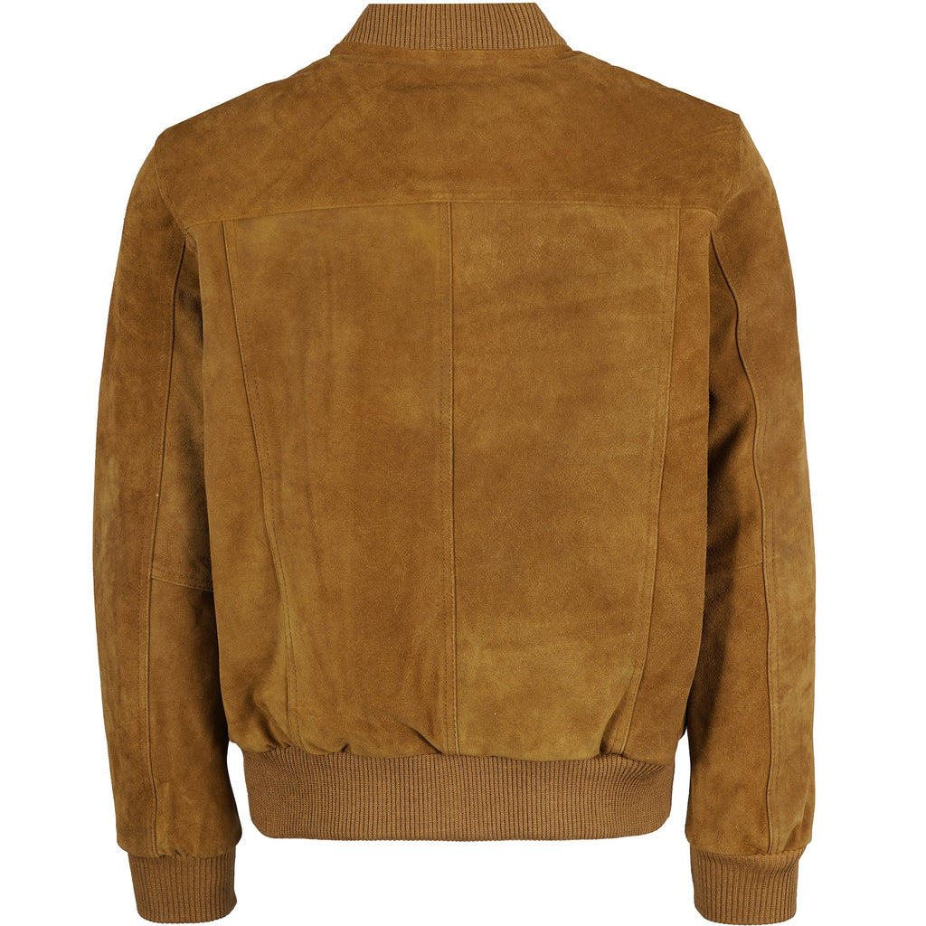 Real Hoxton Suede Bomber Jacket - Tan