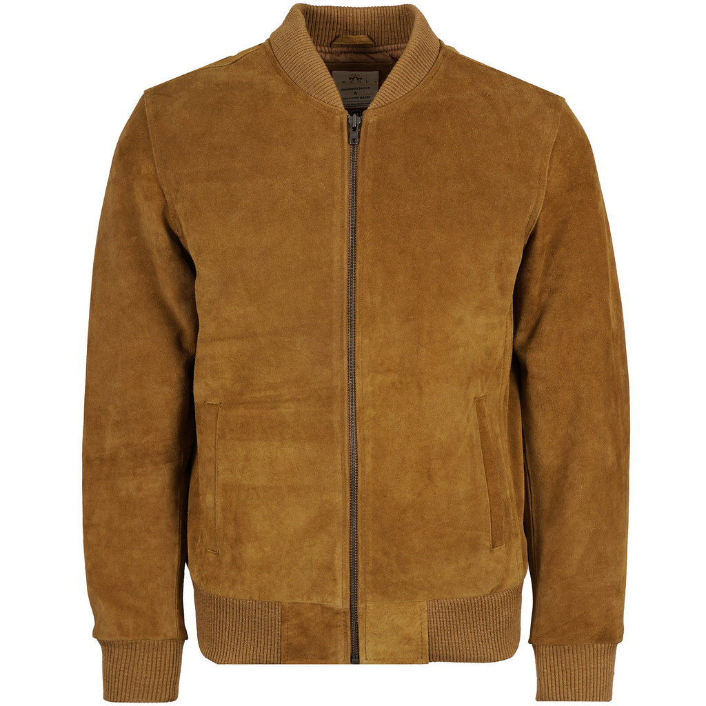 Real Hoxton Suede Bomber Jacket - Tan