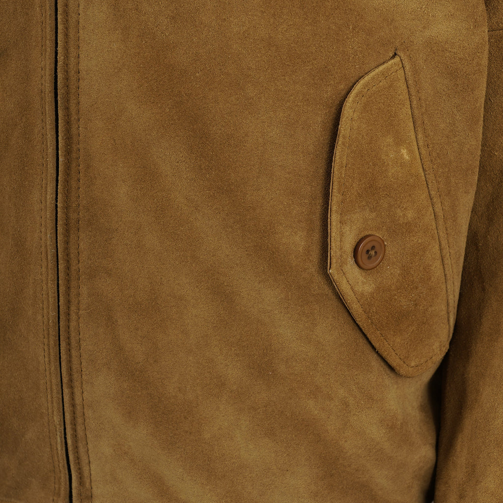Real Hoxton Suede Harrington Jacket - Tan