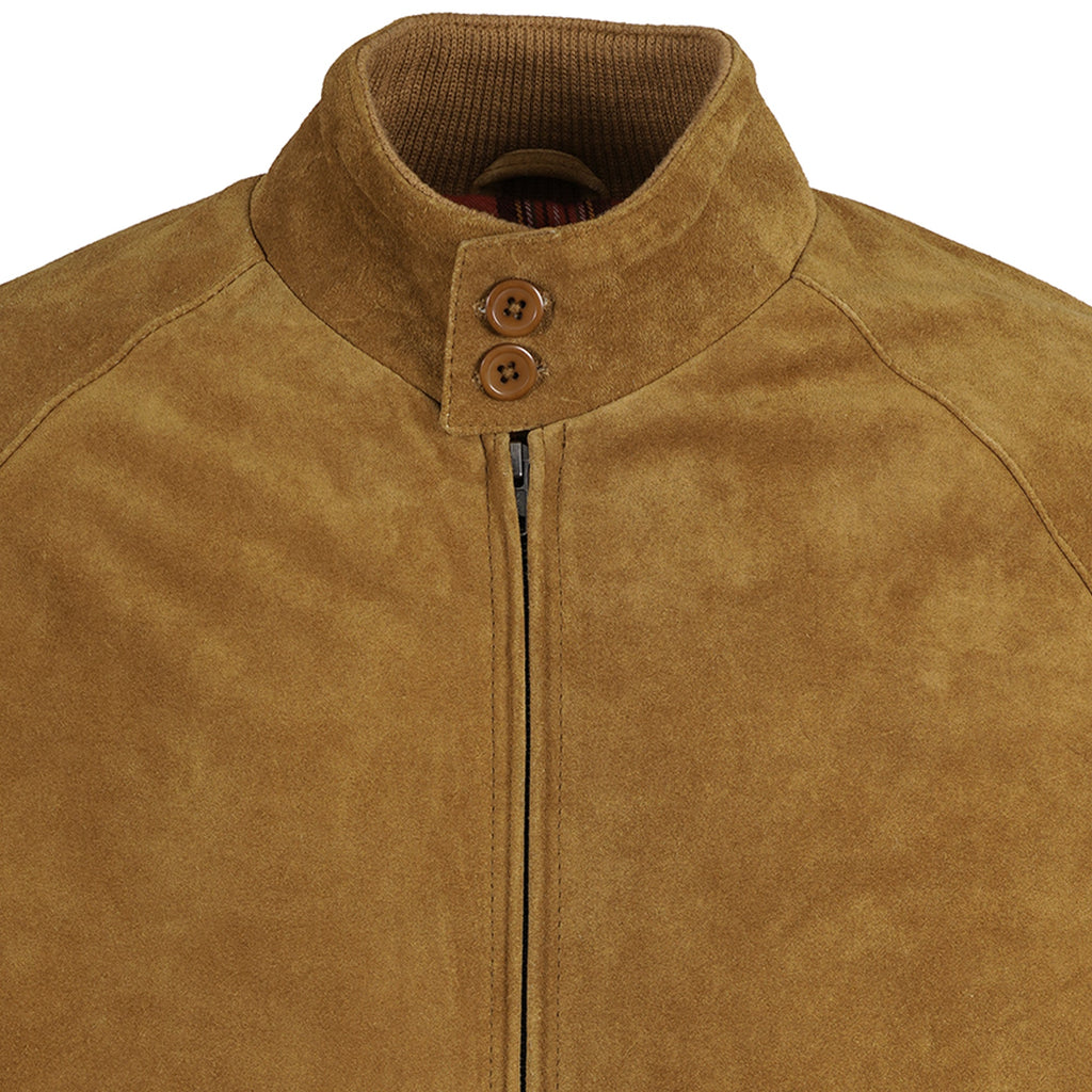 Real Hoxton Suede Harrington Jacket - Tan