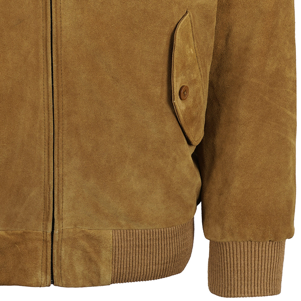 Real Hoxton Suede Harrington Jacket - Tan