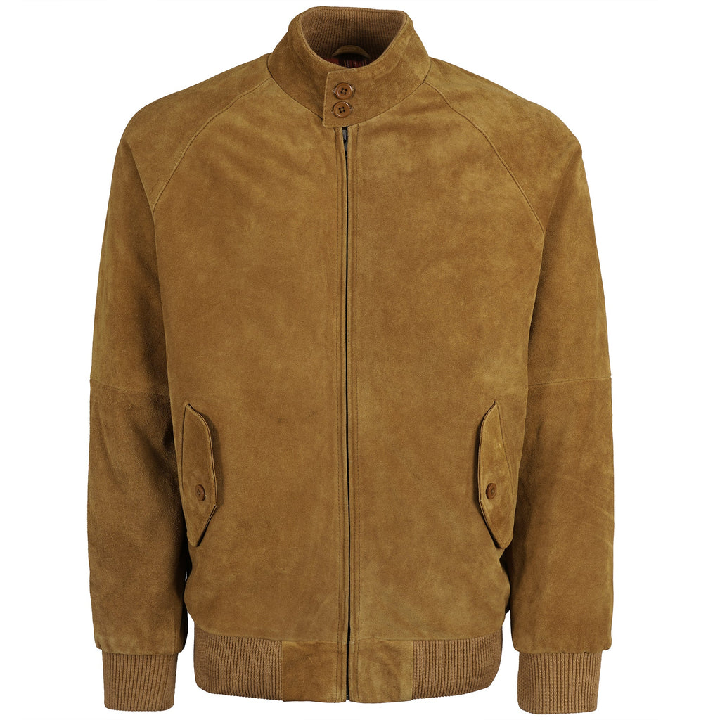 Real Hoxton Suede Harrington Jacket - Tan