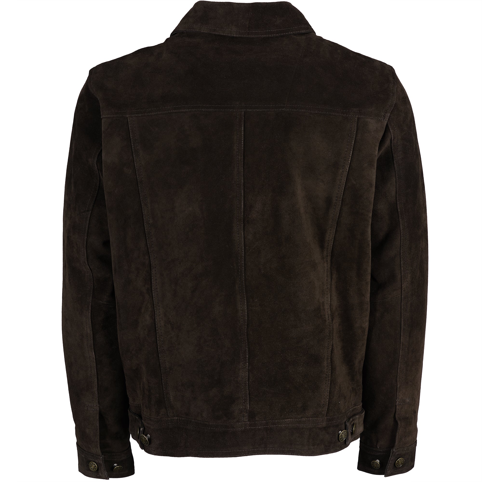 Suede Trucker Jacket - Brown
