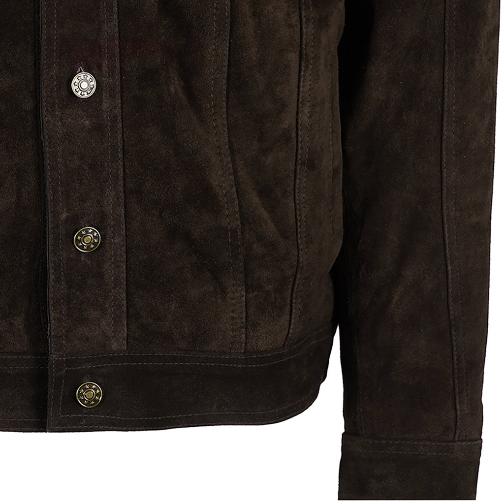 Real Hoxton Suede Trucker Jacket - Brown