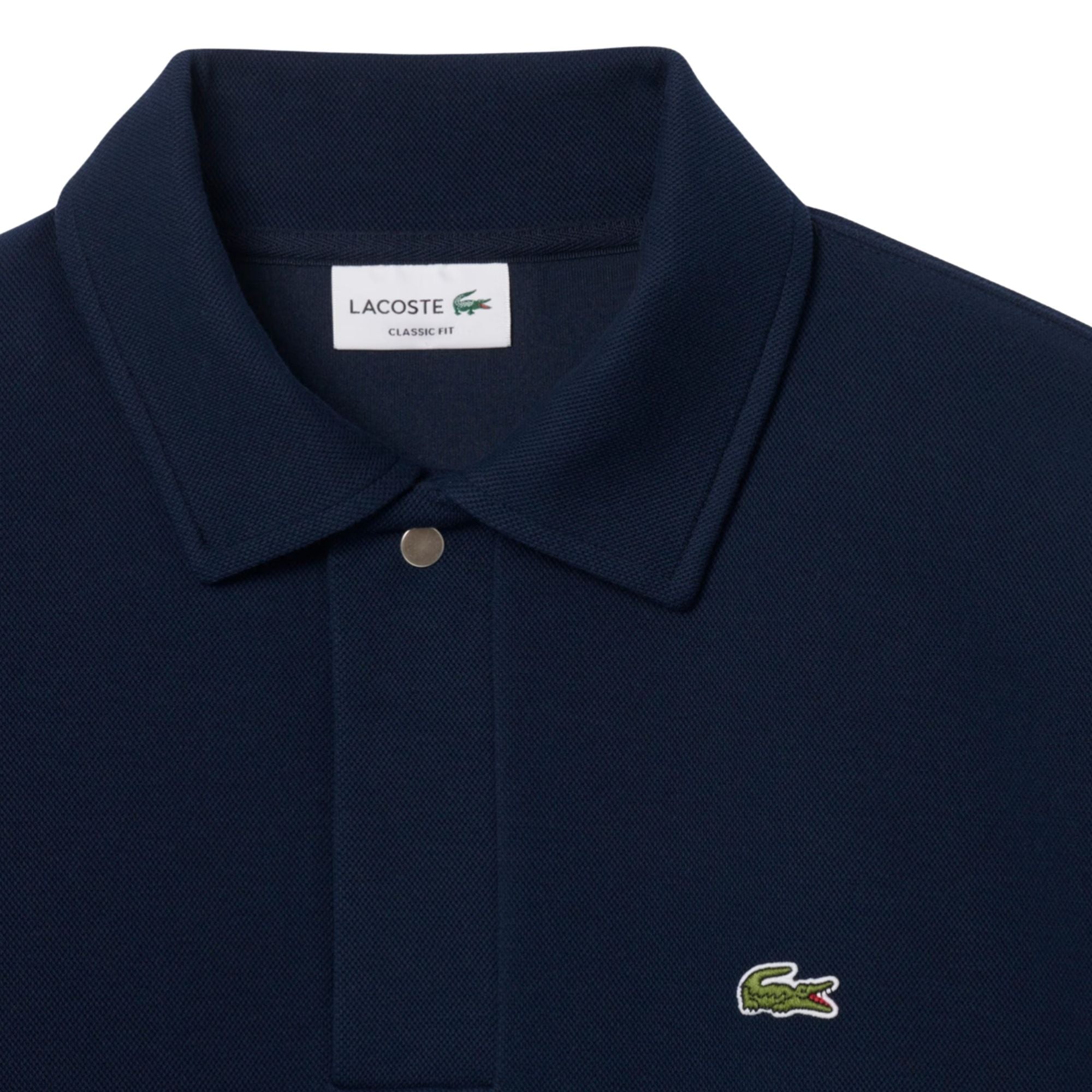 Lacoste Polo Collar Piqué Sweatshirt - Midnight Blue