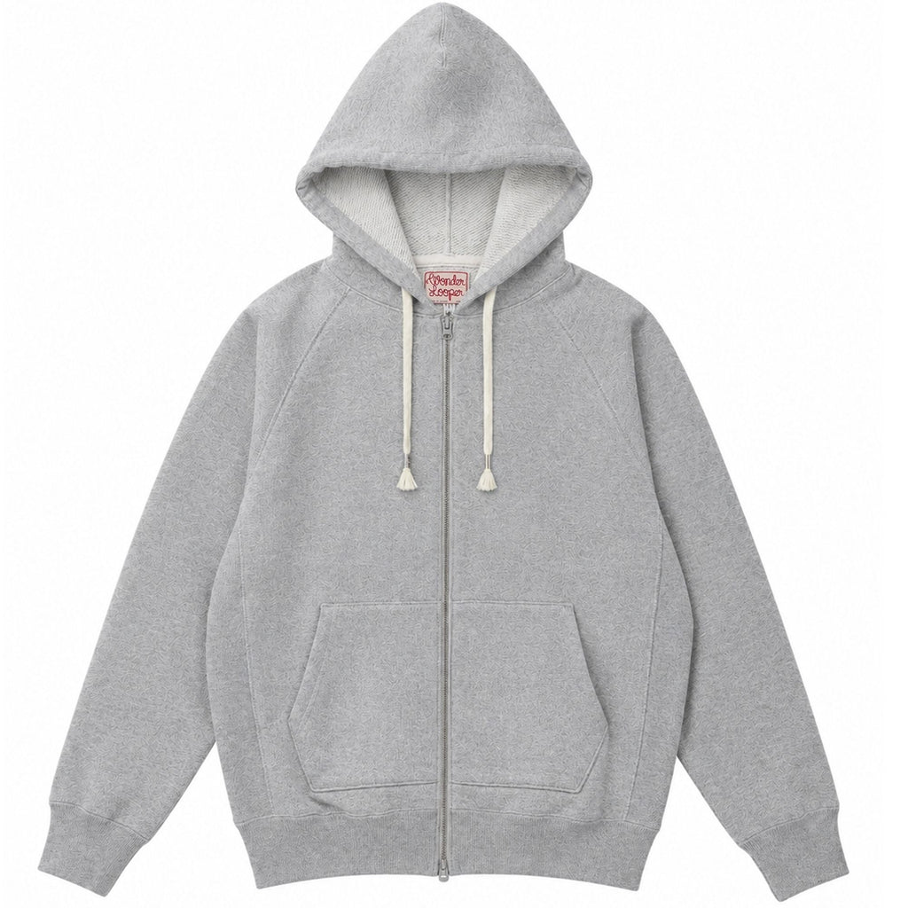 Wonder Looper Double Heavyweight French Terry Zip Hoodie - Heather Grey